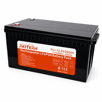 Batterie au lithium-ion solaire à décharge profonde PATTERN Prismatic LiFePO4 Cell 12.8V 200Ah 2.56kWh 6000 cycles 200A