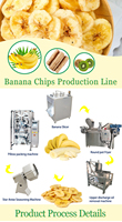 Bananenchipsmachine, plantainchipslijn, elektrische snijmachine, automatische frituurlijn, roestvrij staal, 100 kg/uur