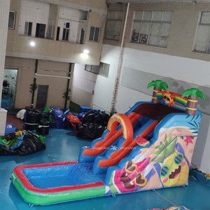 Tùy Chỉnh Ngoài Trời Dành Cho Người Lớn Thương Mại Bơm Hơi Khổng Lồ Hawaii Trượt Nước Rộng Sân Sau Trượt Bơm Hơi Với Đảng Hồ Bơi - Product Image 3