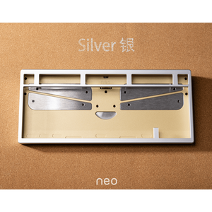 Neo75 cu Anodized Bạc nhôm tùy chỉnh cơ khí bàn phím RGB Backlit chơi game Bàn phím Ba chế độ - Product Image 1