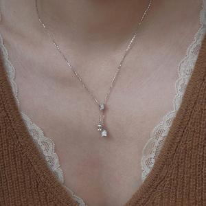 S925 Pure Silver Bell Orchid Pendant <b>Necklace</b> High-End <b>Sweet</b> Floral Tassel Collarbone Chain Female Niche Design Fashion Sweaters - Product Image 2