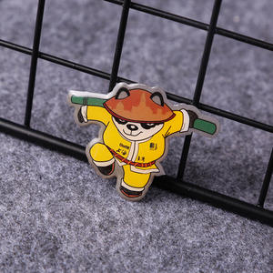Kustom Enamel lencana Kung Fu <span class=keywords><strong>Panda</strong></span> kartun pin logam Logo lencana bros keras lembut Enamel pin dengan dukungan kartu Lapel pin - Product Image 4