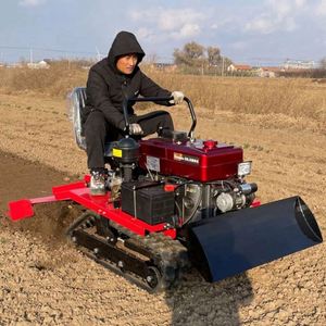 Mini <span class=keywords><strong>tracteur</strong></span> agricole, <span class=keywords><strong>micro</strong></span> chenillé avec semoir/moissonneuse-batteuse/tondeuse à gazon/charrue/motoculteur à vendre - Product Image 3