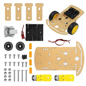 แชสซีรถยนต์อัจฉริยะ 2WD รุ่นใหม่ สำหรับการติดตามการวัดความเร็วและการจัดส่งกล่องแบตเตอรี่ - Product Image 1