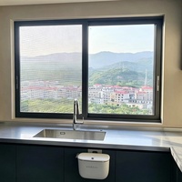 Fenêtre coulissante en aluminium DEEZON 120 à ouverture horizontale, résistante aux ouragans, isolante thermiquement et insonorisée, pour villa