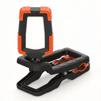 Lampe LED portable à clipser, base à maintien ferme, rotation horizontale à 360°, éclairage flexible, transport facile