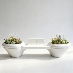 Banco Creativo para Espacios Comerciales, Asiento Impermeable de Plástico Reforzado con Fibra de Vidrio para Espacios Públicos y Estaciones de Autobús - Product Image 3
