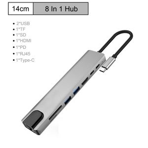 X522 <b>Usb</b> Type <b>C</b> Hub 8 in 1 <b>Usb</b> Hub Multi Function <b>Adapter</b> for Macbook Pro and Type <b>C</b> Windows Laptops - Product Image 3