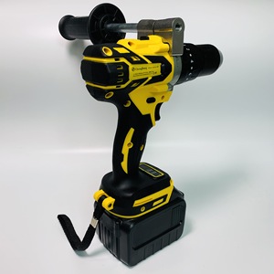 Taladro percutor inalámbrico recargable de litio de alta potencia amarillo, taladro manual sin escobillas de alto torque, destornillador de 13 mm - Product Image 1
