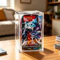 Boîte de présentation en acrylique magnétique personnalisée, écologique, scellée, pour jeu de cartes Paradox Rift, avec couvercle aimanté puissant, anti-jaunissement, transparente XC