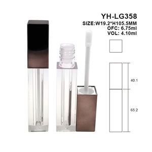 Envase Transparente Cuadrado de Plástico para Lápiz Labial, Tubo Vacío de AS/PETG para Cosméticos, Tapa de Color Personalizada, Impresión por Serigrafía - Product Image 2