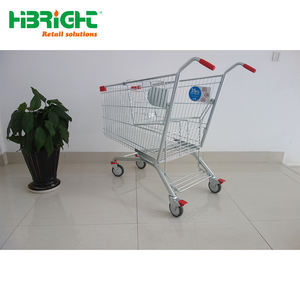 Chariot de courses pour enfants avec siège intégré - Chariot de courses de supermarché sécurisé en acier métallique avec structure en maille et roulettes - Product Image 2