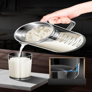 En gros Syh216 1000ml Récipient en verre anti-poussière avec filtre à mailles fines pour le stockage d'huile, pot de friture et récipient pour graisse de bacon - Product Image 5