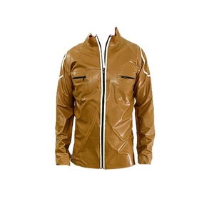 New <span class=keywords><strong>Latex</strong></span> Tops cao su Áo sơ mi dây kéo thiết kế để phù hợp với cơ thể của bạn tùy chỉnh OEM ODM giá tốt nhất dài tay áo yếu tố - Product Image 1