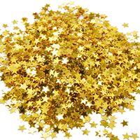 Confete Estrelas Douradas para Mesa, Confete Metálico em Forma de Estrelas para Decorações de Chá de Bebê, Casamento, Aniversário e Formatura