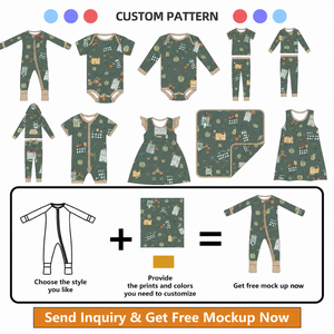 Combinaison bébé en viscose de bambou avec fermeture éclair bidirectionnelle, imprimé <span class=keywords><strong>mouton</strong></span> de dessin animé personnalisé, anti-coup de pied, pour le sommeil des nourrissons, OEM - Product Image 3