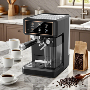 Cafetera Espresso Programable de 20 Bares Personalizada, Cafetera Multifuncional con Pantalla Táctil Grande, Espumador de Leche, Semiautomática para el Hogar - Product Image 2