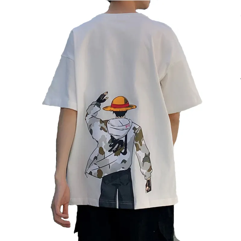 Camiseta masculina de design king 3d, anime com impressão digital