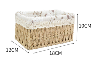 Panier de rangement pour <span class=keywords><strong>papier</strong></span> toilette fait main Paniers en <span class=keywords><strong>papier</strong></span> gris <span class=keywords><strong>jaune</strong></span> clair avec poignée - Product Image 2