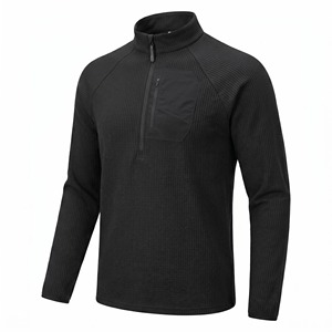 Camiseta Deportiva Personalizada con Logotipo, de Spandex y Poliéster, con Cierre, Transpirable, de Manga Larga, de Secado Rápido para Hombre - Product Image 1