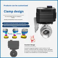 Vanne à boisseau sphérique micro-électrique FLOMARVEL FH-B en acier inoxydable AC220V pour contrôle de température de climatisation, bidirectionnelle DN12V24V normalement fermée