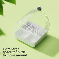 Mangeoire à oiseaux suspendue 2-en-1 de luxe en acrylique, station d'eau et de graines pour petits perroquets, décoration intérieure
