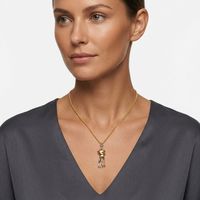 Ensemble de colliers pendentifs en alliage de zinc plaqué or 18 carats, bijoux de mode pour femmes, idéal pour les fêtes, logo personnalisé