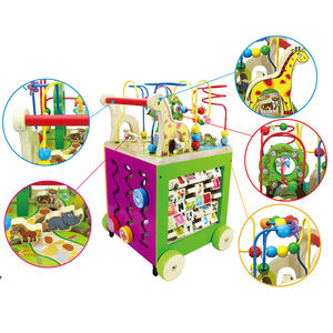 ของเล่นวอล์กเกอร์ไม้สำหรับเด็กของเล่นไม้สำหรับฝึกทักษะการเรียนรู้เกมทายสัตว์4ด้านสำหรับเด็ก - Product Image 4