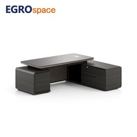 Organisateur de bureau de luxe EGROspace Ceo, mobilier de bureau rond exécutif, table de direction en mélamine