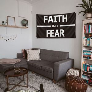 Tapiz Decorativo de Pared con Diseño de Fe Sobre el Miedo, 3x5 pies, para Habitación, Dormitorio Universitario, Sala de Estar - Product Image 4