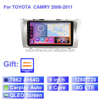 Aijia Unité principale d'usine pour Toyota Camry 2006-2011 9 pouces 6PIN 4PIN GPS Car Audio Dvd Multimedia Player Radio Gps Navigation