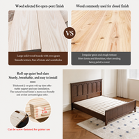 Modernes Roman-Holiday-Stil FSA Roteiche Neuseeland-Kiefer Massivholz Bogenförmiges Bettgestell Doppelbett Softbett