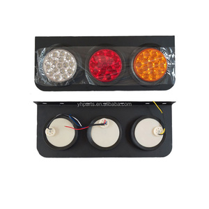 Xe Tải kết hợp phổ quát 4 inch phía sau 3 đèn màu đỏ + hổ phách + Đèn Led Đuôi Trắng - Product Image 2