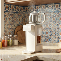 Bouilloire électrique intelligente en verre turque portable, 2L+0.6L, avec couvercle inférieur, pour faire du thé, samovar