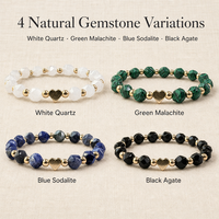 Bracelet tendance en perles de pierre naturelle : Agate, Œil de tigre, Malachite, Sodalite, avec facettes et perles losanges – Idéal pour un anniversaire