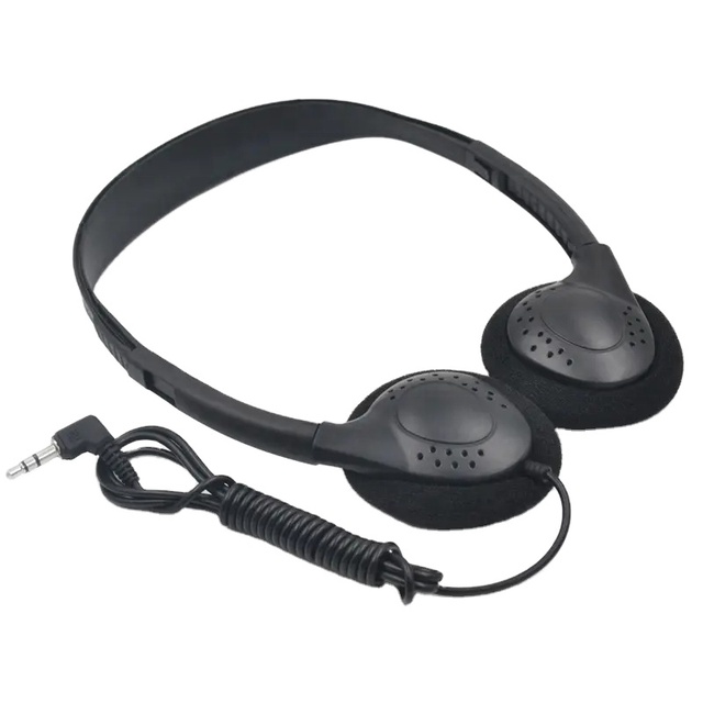 3.5mm Wired Headset with Microphone Lightweight Office Headphones Adjustable Boom Mic for PC Laptop Tablet Online Class School