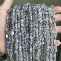 Perles roulées de pierres précieuses naturelles en gros, perles de cristaux de pépites pour la fabrication de bijoux à bricoler soi-même 6mm 8mm