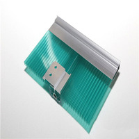 Plaque en polycarbonate gaufrée PC, haute transparence, imperméable, avec verrouillage en U, couleur et épaisseur personnalisables, pour panneaux solaires