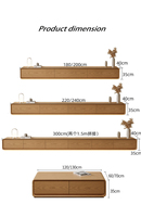 Großer Holz-TV-Ständer mit 4 Türen und Stauraum Modernes Design für Wohnzimmer und Werkstatt