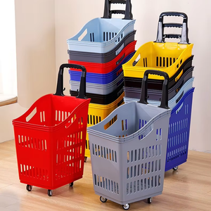 <span class=keywords><strong>Cesta</strong></span> <span class=keywords><strong>de</strong></span> Compras <span class=keywords><strong>con</strong></span> <span class=keywords><strong>Ruedas</strong></span> <span class=keywords><strong>para</strong></span> Supermercado, Cestas <span class=keywords><strong>de</strong></span> Plástico <span class=keywords><strong>de</strong></span> 20L-50L <span class=keywords><strong>para</strong></span> Tiendas Minoristas - Product Image 1