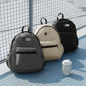 Minimalist Polyester <b>Backpack</b> 20 Inches Softback Daypack 20-35L Waterproof Travel Multiple Pockets Zipper Closure Unisex Arcuate - Product Image 4
