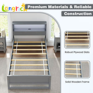 <span class=keywords><strong>Cama</strong></span> Infantil Moderna Minimalista Económica Europea, Madera Maciza Simple, Ecológica, Duradera, Ajustable, Muebles de Dormitorio, Sala de Estar, Hotel - Product Image 4
