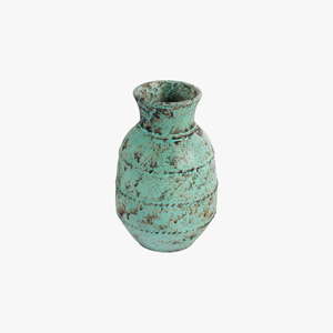 Jarrón de cerámica turquesa perfecto para arreglos florales estéticos y que realza la decoración de tu hogar o mesa. - Product Image 1