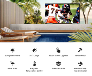 Écran numérique et d'affichage multimédia grand format 4K UHD Full HD étanche de <span class=keywords><strong>65</strong></span>, 75 et 85 <span class=keywords><strong>pouces</strong></span>, téléviseur intelligent d'extérieur - Product Image 4