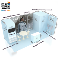 Stand d'exposition modulaire personnalisé pour produits de soin de la peau, stand de présentation portable pour salon professionnel avec comptoir et étagères pour marque de beauté