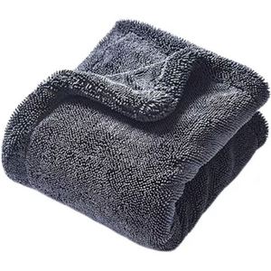 Serviette de nettoyage de voiture en microfibre, double couche torsadée épaissie, chiffon de détaillage super absorbant - Product Image 1