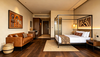 Ensemble de chambre à coucher à baldaquin TOPOHUT African Safari FF&E pour les appels d'offres MEA destinés aux lodges et complexes hôteliers