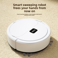 Robot Penyapu Mini Otomatis Tiga-in-Satu Mesin Pembersih Vakum-Sikat Motor untuk Rumah Tangga Hadiah untuk Orang yang Suka Santai (EU)
