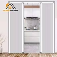 Porte-fenêtre coulissante escamotable en alliage d'aluminium étanche, à ouverture par poussée, pour cloison domestique dissimulée