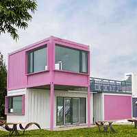 Internet-Célèbre Structure en acier moderne Pack plat Conteneur Maison Respirant Mur Conception Personnalisable Disposition Villa 1 an